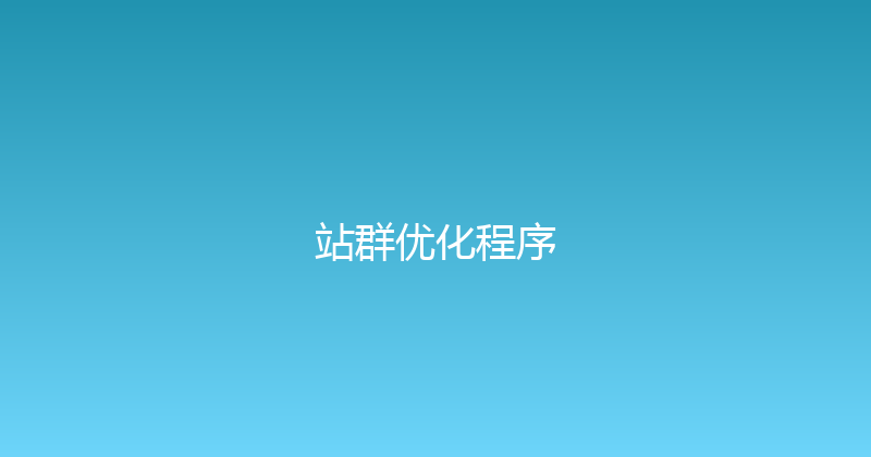 站群优化程序 封面图